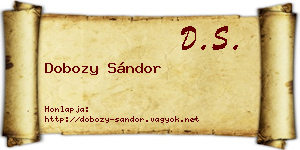 Dobozy Sándor névjegykártya